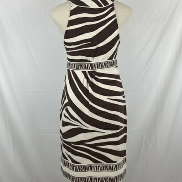 NWOT BCBG Max Azaria Animal Zebra Print Midi Dress - Picture 3 of 13